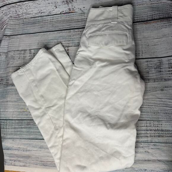 Burberry Skerton Front Pleat Cotton Drill High Waist Trouser's Pants Flawed 2 - Picture 5 of 5